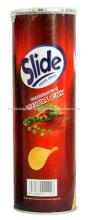 SLIDE POTATO CRISPS HOT&SPICY FLAVOR CANISTER 160G/SLIDE POTATO CHIPS/SLIDE POTATO SNACK