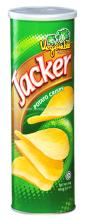JACKER CRISPS VEGETABLE FLAVOR CANISTER 160G/JACKER POTATO CHIPS/JACKER POTATO SNACK