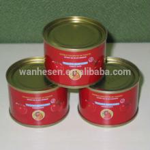 canned tomato paste 28-30% brix, bulk super brand natural tomato paste