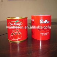 tomato paste in tins and jars