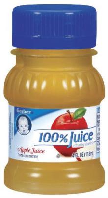 GERBER 100% JUICE APPLE 24 CASE 4 FLUID OUNCE
