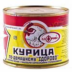 Stewed chicken meat (canned)