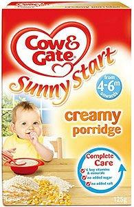 Cow & Gate Sunny Start Creamy Porridge 4mth+ (125g)