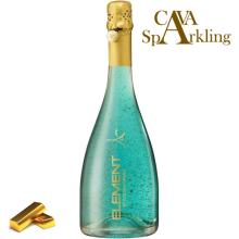 Cava Element Blau with gold flakes