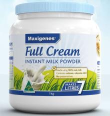 Maxigenes  Full   Cream   Instant   Milk   Powder  1kg Calcium Vitamins A + D Children Adults Pregnant Women A
