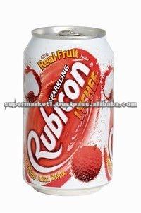 Rubicon Lychee Exotic Soft Drink - 330ml Cans - 24x = 1 Case