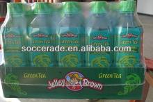 500ml Green tea drink in square bottle with  shrink  wrap