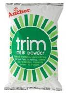 Anchor 1kg bag trim milk powder green
