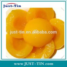 Healthy food Canned yellow peach in syrup Glass canned yellow peach / canned fruit in light syrup