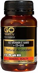 GO Healthy GO Vitamin E 500IU Plus Co-Q10 Capsule 65