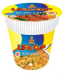 Life cup splicy beef flavor instant noodles 60g