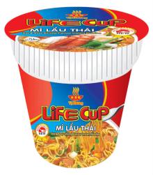 Life cup hot and sour shrimp flavor instant noodles 60g