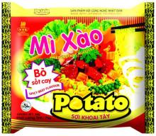 Fried instand noodle  spicy   beef   flavor  potato 75g