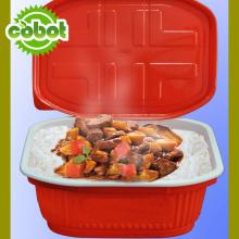 ready to eat instant cooked rice and dish in box