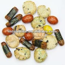 Rice Crackers and Coated Peanuts Mixed
