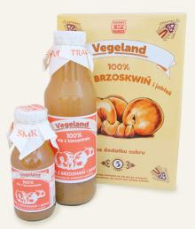 Organic peach and apple juice