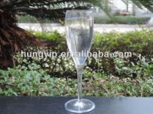 Transparent champagne glass