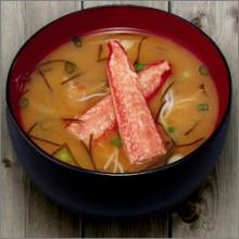 Instant Soup Japan AMANO FOODS Freeze Dried Miso Soup (Hokkaido Crab Taste)