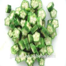 Chinese  frozen  new crop IQF  frozen   okra   cut s slice whole