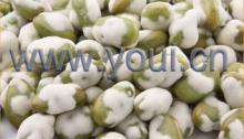 Wasabi flavor coated green bean