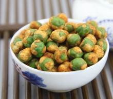 Cajun flavored green peas with BRC
