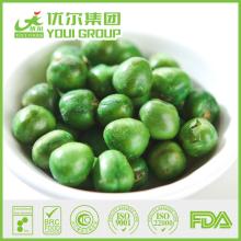 Dry salty green peas snack
