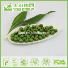 Garlic flavor snacks, fried green peas