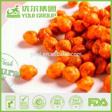 Healthy crispy sriracha coated green peas