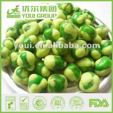 Yellow Wasabi Coated Green Peas, roasted and coated green peas