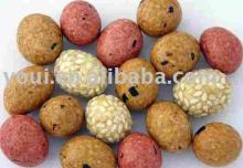 Soy sauce flavor coated peanuts.