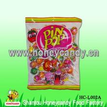 Plastic Stick Lollipop with Bubble Gum