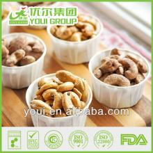 roasted cashew nuts of salted, pepper, spicy, honey, garlic, seasme flavor