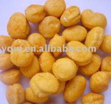 Spicy coated peanuts.