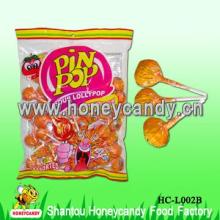 Bubble Gum Filled Fruit Lollipop