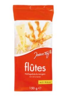 Jeden Tag Snacks Flutes with cheese, 23% butter 150g