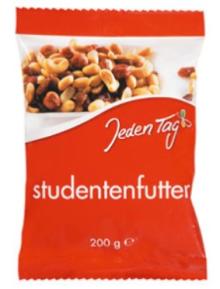 Jeden Tag Trail mix nuts and raisins 200g bag