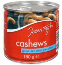 Jeden Tag Cashew nuts roasted and salted 150g can