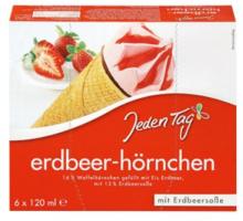 Jeden Tag Ice Cream Strawberry Cone 6x120ml
