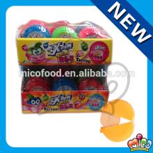 fruit roll bubble gum with tattoo