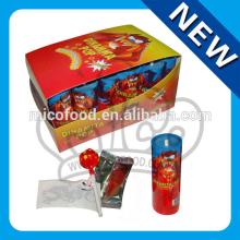 Popping candy lollipop with tattoo