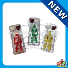 plastic  ultraman  toy with chocolate bear