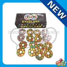 Eyeglass with candy chocolate bean