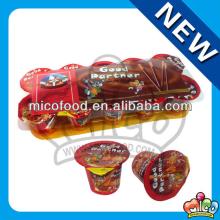16g halal chocolate cup with  biscuit   stick 