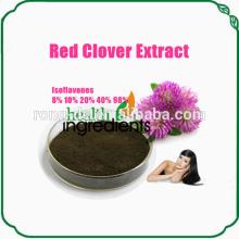 Facotry supply natural Isoflavones 40% reduce hot flash Red Clover Extract