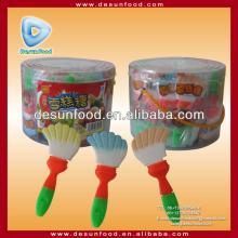 Brush shape candy with whistle lollipop