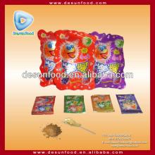 Popping candy lollipop with tattoo