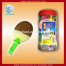 Table tennis double flavors milk powder candy lollipop