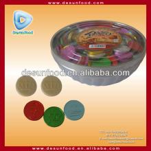 Gold  coin   bubble   gum  in Bowl