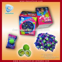 Tennis ball shape Sport Ball gum with jelly filling