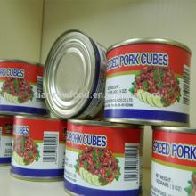 380g Wholesale Canned Spiced Pork Cubes in Round Tin